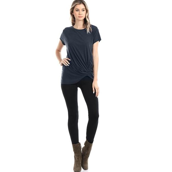 ♥ 545-C ♥ (S) Premium Modal Top with Side Gathering Detail - Picture 3 of 8